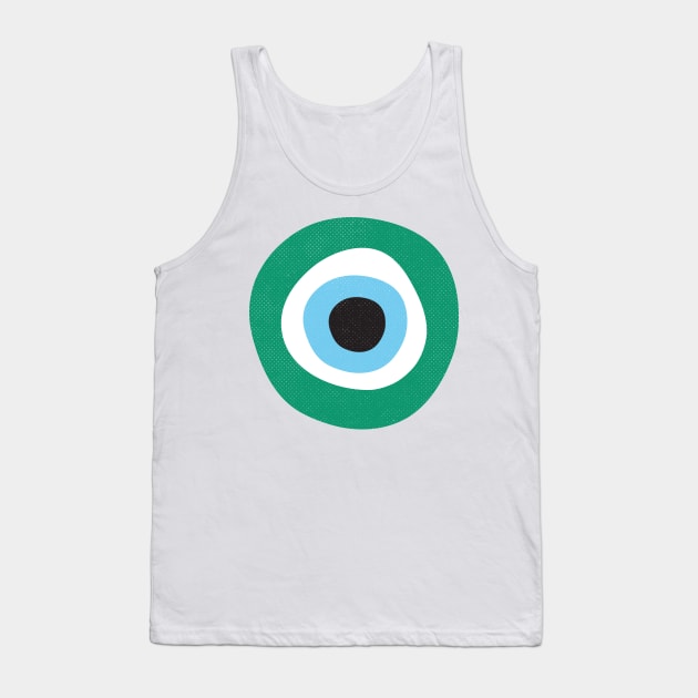 Evil Eye Emerald Green Tank Top by Inogitna Designs